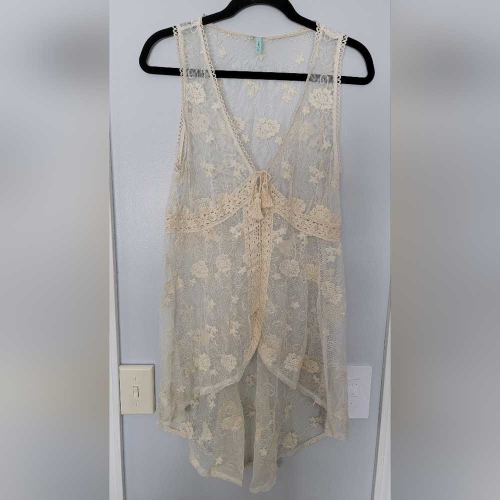 Maurices Sheer Long Cardigan Cover Up